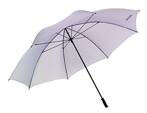 Paraguas para 7 personas, 180 cm de diámetro, color gris claro, peso ligero de 1 kg