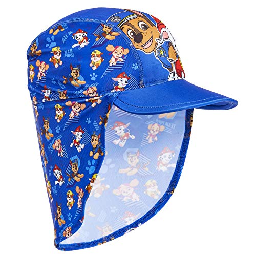 Paw Patrol Gorra de Visera para Niños, Gorra Niño La Patrulla Canina, Gorro Bebe Verano con Protector Solar UV, Sombrero para Playa Piscina, Regalos para Niñas y Niños (Azul)