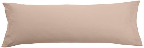 Pikolin Home - Almohadón, funda de almohada, 100% algodón, almohadas de 70, 75 y 80cm, color marrón claro (Todas las medidas)