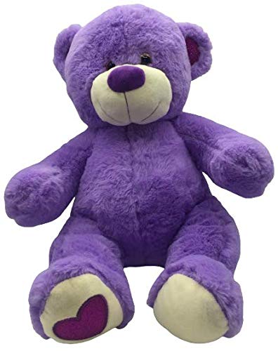 pink love Oso de Peluche con Orejas Brillante de Purpurina y Ojo con Estrellas 45cm Lila pink love Oso de Peluche con Orejas Brillante de Purpurina y Ojo con Estrellas 45cm Lila