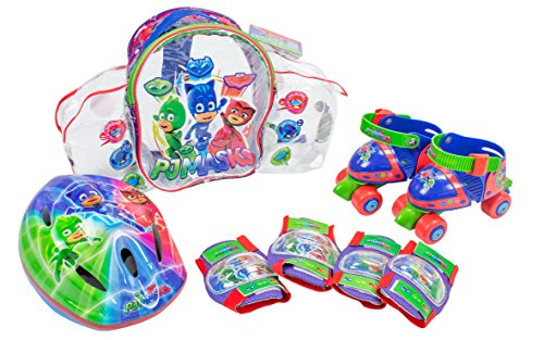 PJ Masks Set con Mochila, Mini Roller, Casco y Protecciones (Amijoc Toys 2939)