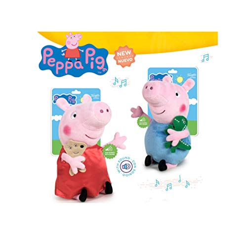Playbyplay Pack Peluches Peppa Pig Y George con Sonido 25 CM