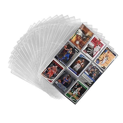 Porta tarjetas Pokemon, paquete de tarjetas para coleccionar, 180 bolsas, transparentes, paquete de tarjetas de álbum de 20 páginas para tarjetas encuadernadas con anillos.