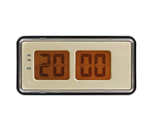 Pusher | Despertador digital Flip Clock (negro).