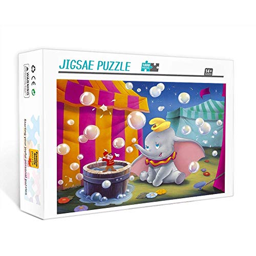Puzzle de 1000 piezas para adultos Dumbo: cartel animado Puzzles Brain Challenge Puzzle para niños - Puzle imposible 75x50cm