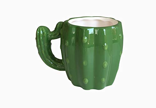 qunxun Taza De Cerámica Taza De Cactus 3D Taza De Leche 301-400Ml Mango Completo