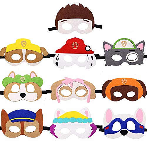 QUUY Máscaras de Fieltro 10 Piezas, máscaras de superhéroes Colores Máscaras de Fiesta de Cosplay Niños Adultos Suministros de Fiesta para niños Máscaras de Ojos de Fiesta de superhéroe Cosplay