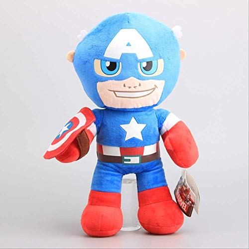 qwermz Peluche, Vengadores Hulk Iron Man Thor Superhéroes Capitán América Peluche Muñecas De Peluche Niños Peluches 38cm Capitan America