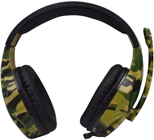 Raxinbang Auriculares 3.5mm Camuflaje Auricular For Juegos PC For PS4 Uno De Bluetooth del Juego De Auriculares con Micrófono De Sonido Envolvente Estéreo Portátil del Teléfono