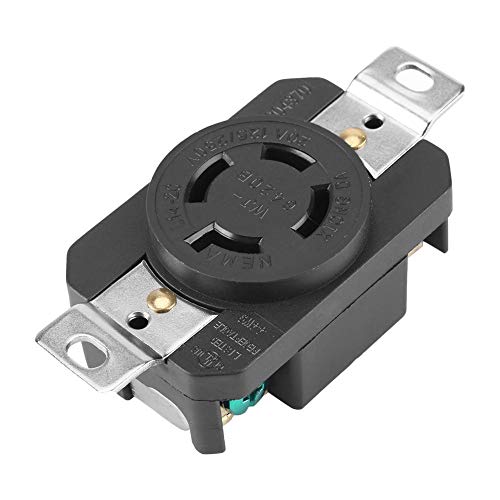 Receptáculo de pared hembra, Nema L14-20R, 4-pole and 4-pole Grounding Receptacle, 125-250V 20A, Ideal for Connecting to a Generator with a Voltage Output of 125-250V