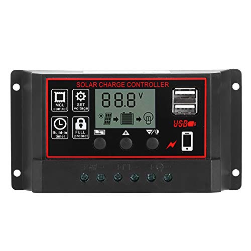 【?????? ?? ???????】 Regulador de batería Solar Inteligente automático de 12V 24V, Controlador de energía Solar, con Pantalla Digital para Uso Comercial en el hogar, Patio al Aire Libr 【?????? ?? ???????】 Regulador de batería Solar Inteligente automático de 12V 24V, Controlador de energía Solar, con Pantalla Digital para Uso Comercial en el hogar, Patio al Aire Libr