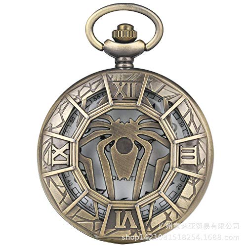 Reloj de bolsillo con cadena vintage, diseño de araña, estilo europeo y americano, para mi hijo, con números romanos Reloj de bolsillo con cadena vintage, diseño de araña, estilo europeo y americano, para mi hijo, con números romanos