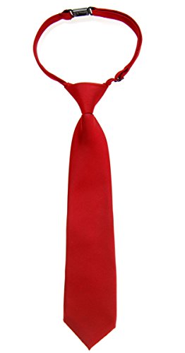 Retreez - Corbata para niño, preatada, color liso mate, microfibra, varios colores rojo granate 24 Meses - 4 Años