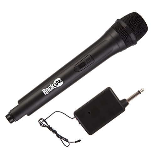 RockJam Micrófono inalámbrico de para karaoke y hogar, color Negro