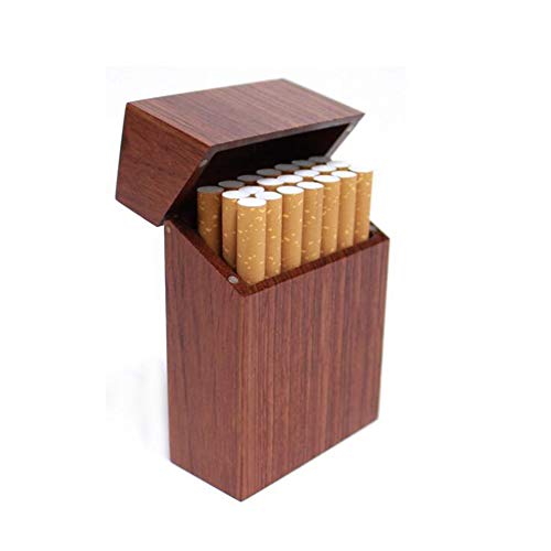 SAILORMJY Caja Cigarrillo，imán portátil de Madera adsorción Flip-Type Caja de Cigarrillos Unisex Can-Ford 20 Cigarrillos 102 x 68 x 33mm