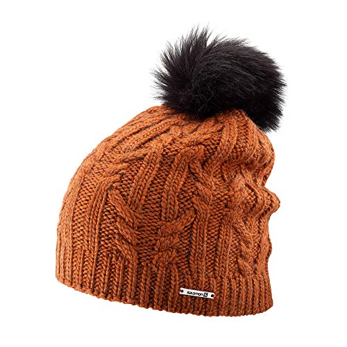 Salomon Gorro para esquí nórdico y senderismo, Unisex, IVY BEANIE, Naranja (Umber), Talla única, L40358100