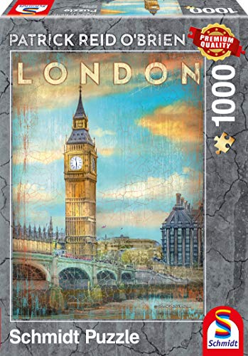 Schmidt Spiele- Patrick Reid O'Brien - Puzzle (1000 Piezas), diseño de Londres (59585)