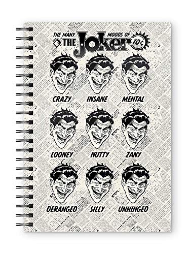 SD toys Cuaderno A5 Joker DC Comics, Adultos Unisex, Multicolor, 15x21