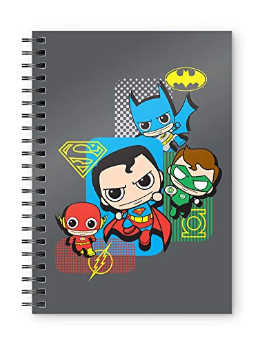 SD toys Cuaderno A5 Liga de la Justicia Chibi DC Comics, Adultos Unisex, Multicolor, 15x21