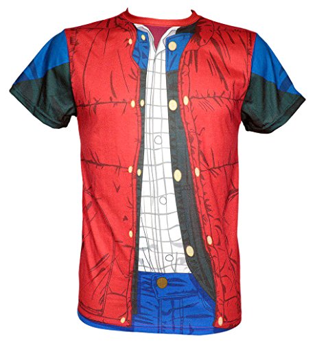 SD toys Marty Mcfly Camiseta, Rojo (Rojray), XL para Hombre