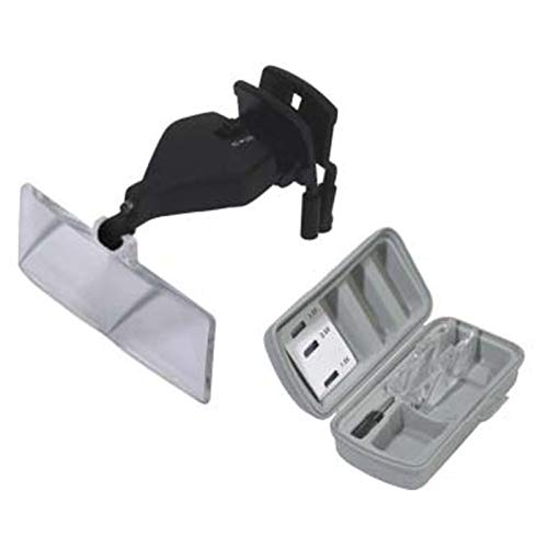 Set lupas tipo pinza para engancha en las gafas con luz led con 3 lupas 1.5, 2.5 y 3.5X modelo 09307