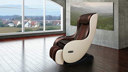 Sillón de masaje WELCON EASYRELAXX en beige marrón con función de calor Programas automáticos Masaje de amasado Masaje de golpeteo Masaje con rodillos Masaje con airbag Sillón de compresión