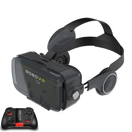 SIRENK BOBOVR Z4 VR Realidad Virtual Glasses 3D VR Auriculares VR Casco Cardboad Bobo Bobo y Controlador Bluetooth (Color : BlackMOCUTE)
