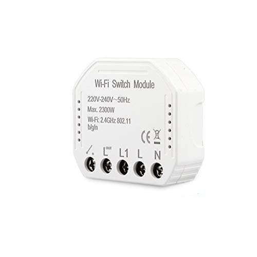 Smart Light Switch Módulo de interruptor inteligente Smart Life/Tuya APP Mando a distancia, funciona con Alexa Echo Google Home 1/2 vía Smart Light Switch Módulo de interruptor inteligente Smart Life/Tuya APP Mando a distancia, funciona con Alexa Echo Google Home 1/2 vía