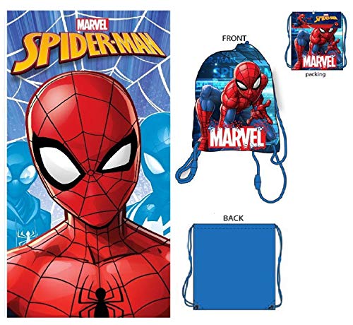 Spiderman Toalla - Bolsa de Playa Spiderman Marvel Spiderman Toalla - Bolsa de Playa Spiderman Marvel