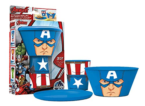 Stacking Meal Set - Captain America (Avengers)