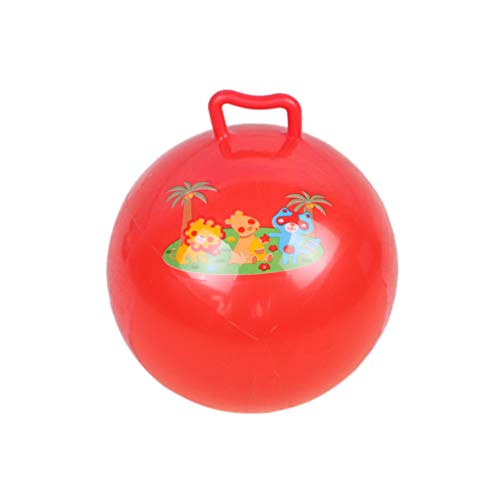 STOBOK Pelota con tolva para rebotar con mango, canguro, pelota de salto, para niños, 25 cm, color aleatorio
