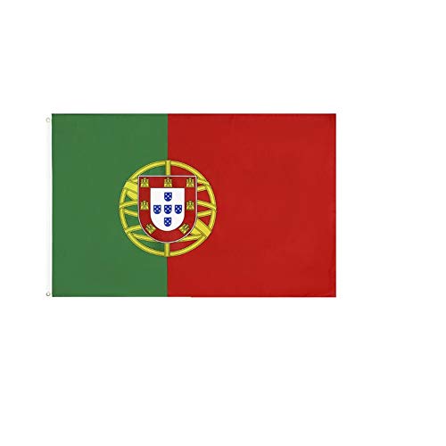 stormflag Bandera de Portugal (90 cm x 150 cm) de poliéster pongee 90 g con ojales cosidos con doble aguja.