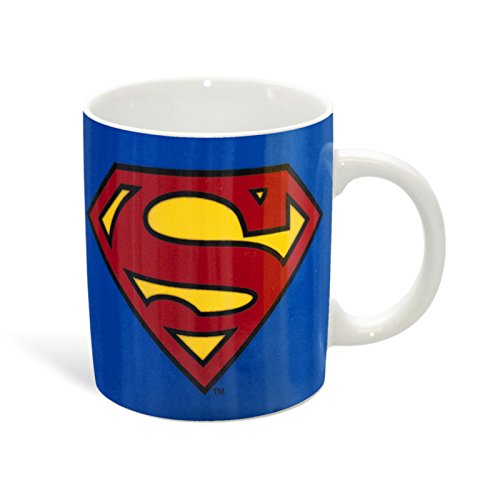 Superman Copa Logoshirt, de los tebeos de DC, Taza de café Azul con Licencia Original del diseño