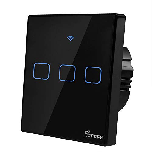 T3 Interruptor de luz de Pared Táctil Wi-Fi 3 Canales Interruptor Inteligente de Temporizador Soporte Control de Voz y 433 RF Compatible con Alexa Echo, Google Assistente y IFTTT T3 Interruptor de luz de Pared Táctil Wi-Fi 3 Canales Interruptor Inteligente de Temporizador Soporte Control de Voz y 433 RF Compatible con Alexa Echo, Google Assistente y IFTTT