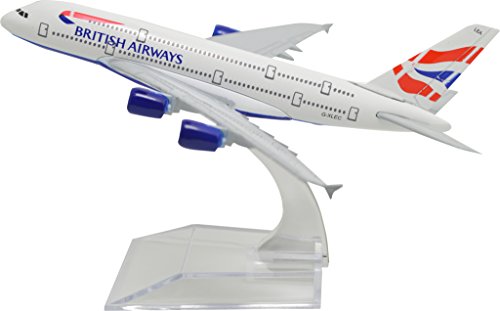 TANG DYNASTY (TM) 1: 400 16 cm Air Bus A380 British Airways Metal avión modelo juguete avión