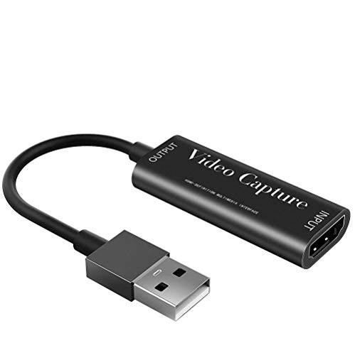 Tarjeta de captura de vídeo de audio – HDMI a USB, tarjeta de captura de audio de vídeo 1080p, adaptador para transmisión de vídeo en directo, grabación de vídeo o transmisión en directo