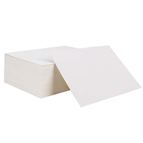 Tarjetas de Papel Blanco 100 Piezas Tarjetas para Escribir Bloc de Notas para DIY Mensaje Pintada Tarjeta de Felicitación en Blanco 14,6 x 9,7 cm