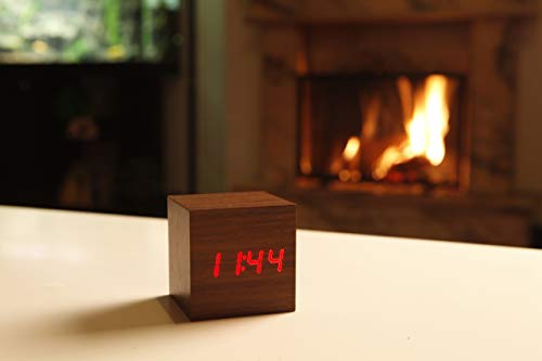 TEPUY Wood Color Cerezo LED Reloj Despertador Reloj de Madera Reloj Digital Despertador Oficina Fecha Temperatura Pantalla 12/24 Horas TEPUY Wood Color Cerezo LED Reloj Despertador Reloj de Madera Reloj Digital Despertador Oficina Fecha Temperatura Pantalla 12/24 Horas