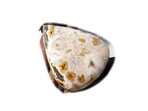 The Best Jewellery Ocean Jasper Cabochon, 38Ct Ocean Jasper Gemstone, Pear Shape Cabochon For Jewelry Making (32x27x6mm) LA-7800