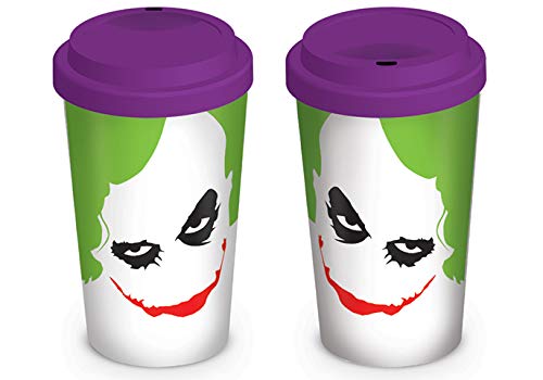 The Dark Knight MG22981 - Vaso de Transporte (cerámica), diseño del Joker - Taza de Viaje Batman Joker