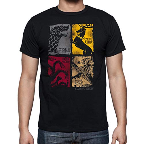 The Fan Tee Camiseta de Hombre Juego de Tronos Tyrion Snow Dragon Daenerys Stark 064 XL