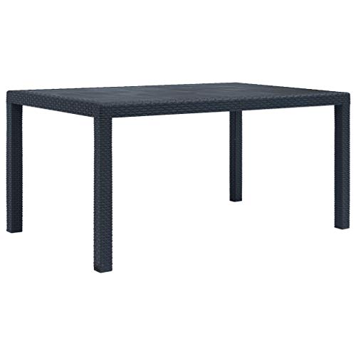 Tidyard Mesa de Jardin con Aspecto Ratán,Mesa de Comedor de Exteriores para Jardín Terraza Patio Comedor Balcón Bares Bistrós o Restaurantes,Plástico,Gris 150x90x72cm Tidyard Mesa de Jardin con Aspecto Ratán,Mesa de Comedor de Exteriores para Jardín Terraza Patio Comedor Balcón Bares Bistrós o Restaurantes,Plástico,Gris 150x90x72cm