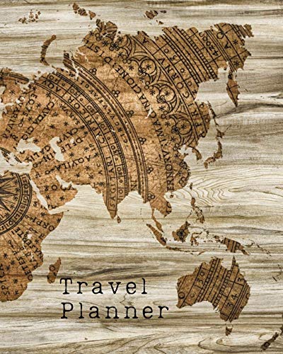 Travel Planner: Rustic World Map Cover (Travel Planner for Women, 8" x 10" | 200 Pages)