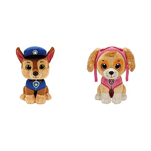 Ty Paw Patrol Skye Cane Peluches Toy 380, Multicolor, 8421412105 + Patrulla Canina Chase 15 cm (41208TY) (United Labels Ibérica