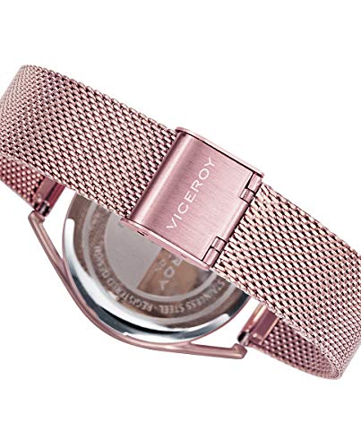 Viceroy Air - Reloj para Mujer Acero Chapado Oro Rosa Esfera Gris 42392-17