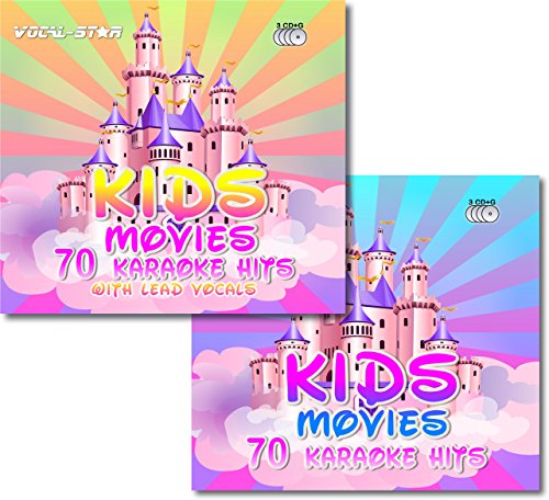 Vocal-Star Kids Movies Karaoke Disc set 6 CDG CD+G Discs Including 140 Songs ( 70 With Lead Vocals ) From Popular Disney Films