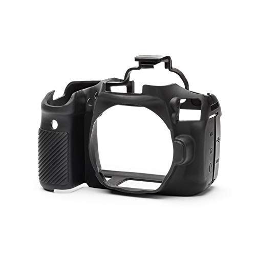 Walimex pro easyCover - Carcasa de silicona para cámara Canon EOS 90D (protección contra golpes, arañazos, suciedad, salpicaduras de agua, fácil de ajustar, antideslizante, manejo cómodo), color negro