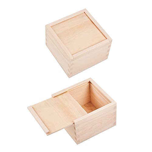 WANDIC Caja de almacenamiento de madera con tapa deslizante para guardar accesorios, cosméticos, papelería, hogar, oficina, escuela, etc.