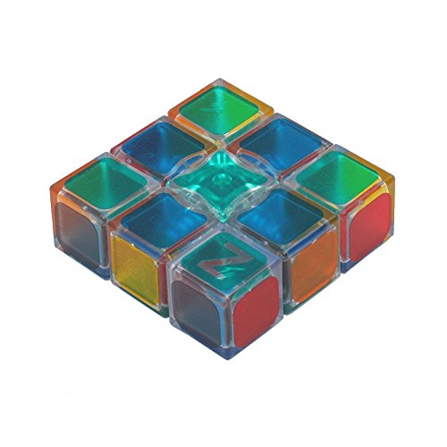 Wings of wind - Nuevo Cubo mágico de la Etiqueta engomada 1X3X3, Velocidad y Cubo mágico del Rompecabezas Liso (Transparente)