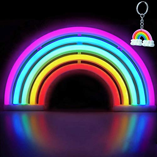XIYUNTE Rainbow luz de neón Señales luminosas LED Arco iris señales de neón Iluminación de ambiente vistoso Arco iris Iluminación de interior decoración para, bar, reunirse, navideña